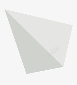 白色菱形几何体素材
