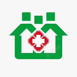 红十字村卫生室标识图标