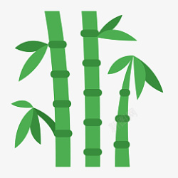 卡通竹子植物矢量图1素材