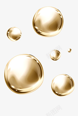 金色质感的球球png免抠素材_88icon https://88icon.com 金色质感的 水珠 喜庆 装饰 元素 球球