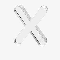 立体水晶透明字母xxx素材