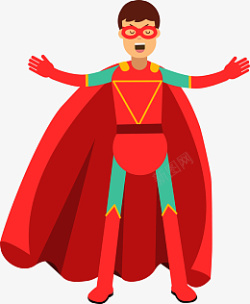 红色超级英雄png素材图素材