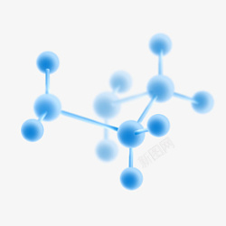 DNA元素漂浮蓝色素材