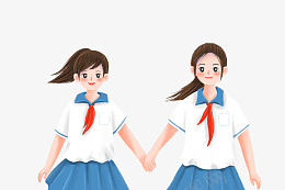 手拉手的小学生png免抠素材_88icon https://88icon.com 手 拉手 小 学生