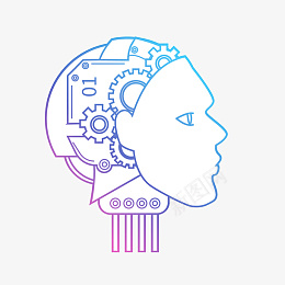 渐变色人工智能机器人齿轮大脑高科技怖png免抠素材_88icon https://88icon.com 人工智能 机器人 高科技 AI 大脑 未来 渐变 科技 简约 线条 齿轮 头
