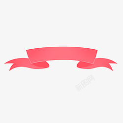 粉红色丝带标题框沾素材