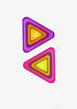 紫色树藤三角形按键ins风图标