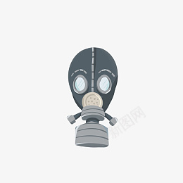灰色防毒面具png免抠素材_88icon https://88icon.com 圆形 灰色 质感 镜片 防护 防毒 面具