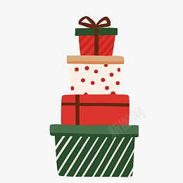 圣诞装饰礼物盒子png免抠素材_88icon https://88icon.com 圣诞节 装饰 礼物 盒子