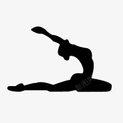 女性身材女性瑜伽剪影logo高清图片