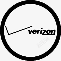 球形黑色Verizon地铁车站的黑色图标图标