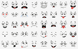 卡通脸部表情png免抠素材_88icon https://88icon.com 卡通 表情 创意 儿童
