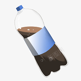 可乐水瓶饮料卡通PNG素材psd免抠素材_88icon https://88icon.com 可乐 可乐瓶 饮料 汽水