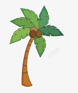 椰子椰子树沙滩海洋夏天素材