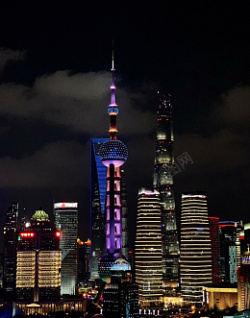夜景上海中国最美的夜景上海外滩东方明珠高清图片