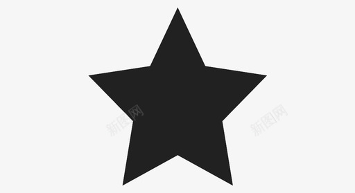 公共交通标识星星图标