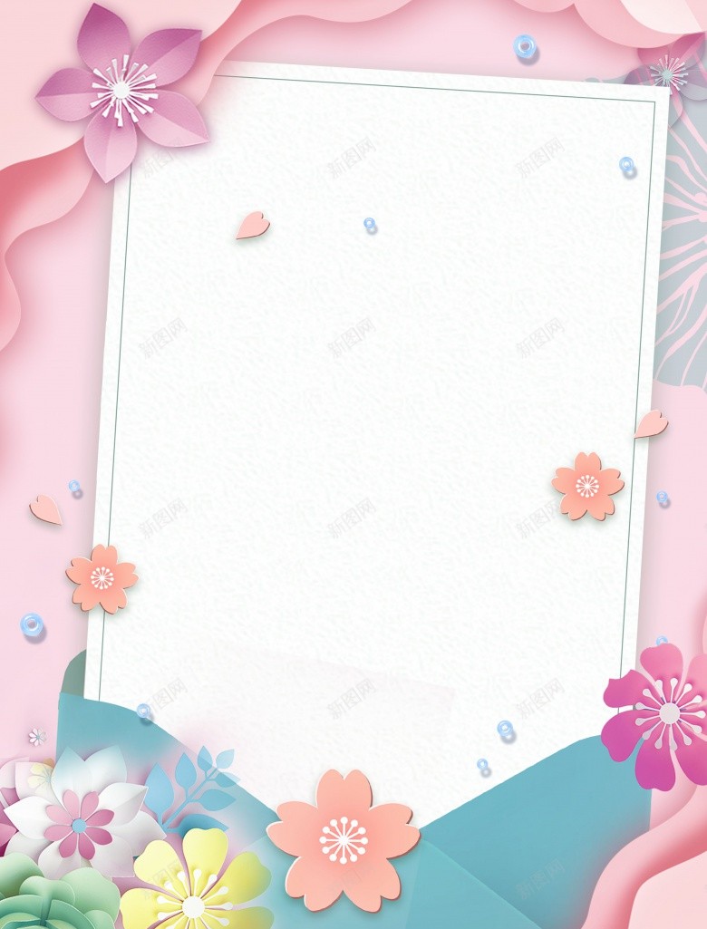 小清新花卉信封妇女节女王节女神节psd设计背景_88icon https://88icon.com 清新 花卉 信封 妇女节 女王 女神