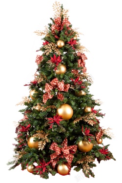 彩色圣诞树可爱的圣诞元素素材
