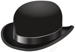 黑色圆顶硬呢帽素材