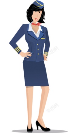 女乘务员空中小姐素材