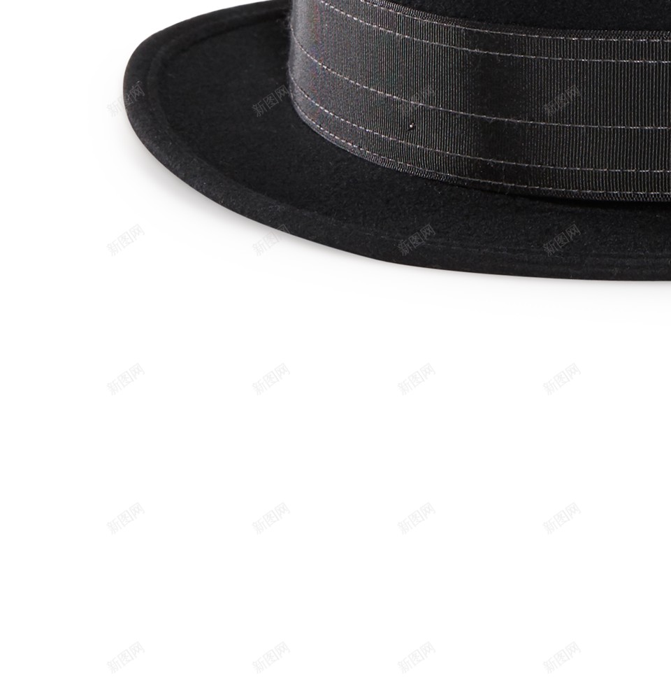 黑色圆顶硬呢帽png免抠素材_88icon https://88icon.com 黑色圆顶硬呢帽