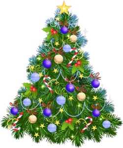绿色圣诞树可爱的圣诞元素素材