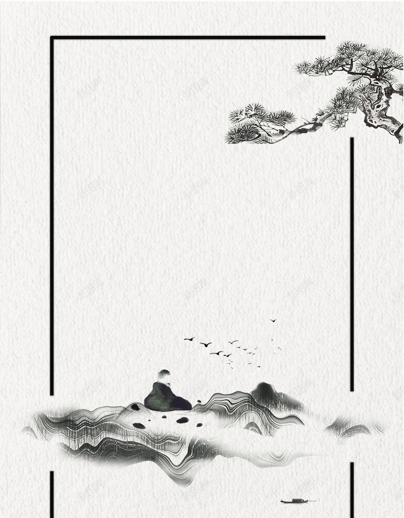 古风禅意意境海报做旧底纹psd设计背景_88icon https://88icon.com 古风 意境 禅意 素雅