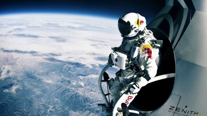 宇航员俯瞰星球背景图背景