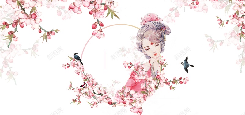 BANNER樱花浪漫清新psd设计背景_88icon https://88icon.com 唯美 樱花 浪漫banner 背景