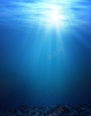 深蓝反光水下背景