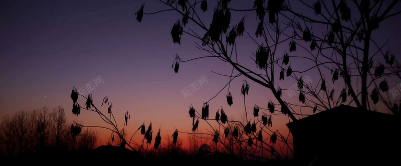 黄昏下的夜晚背景