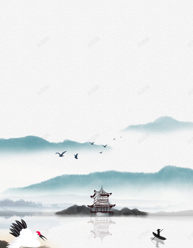 水墨风白露节气背景jpg设计背景_88icon https://88icon.com 中国风 水墨风 白露节气 背景