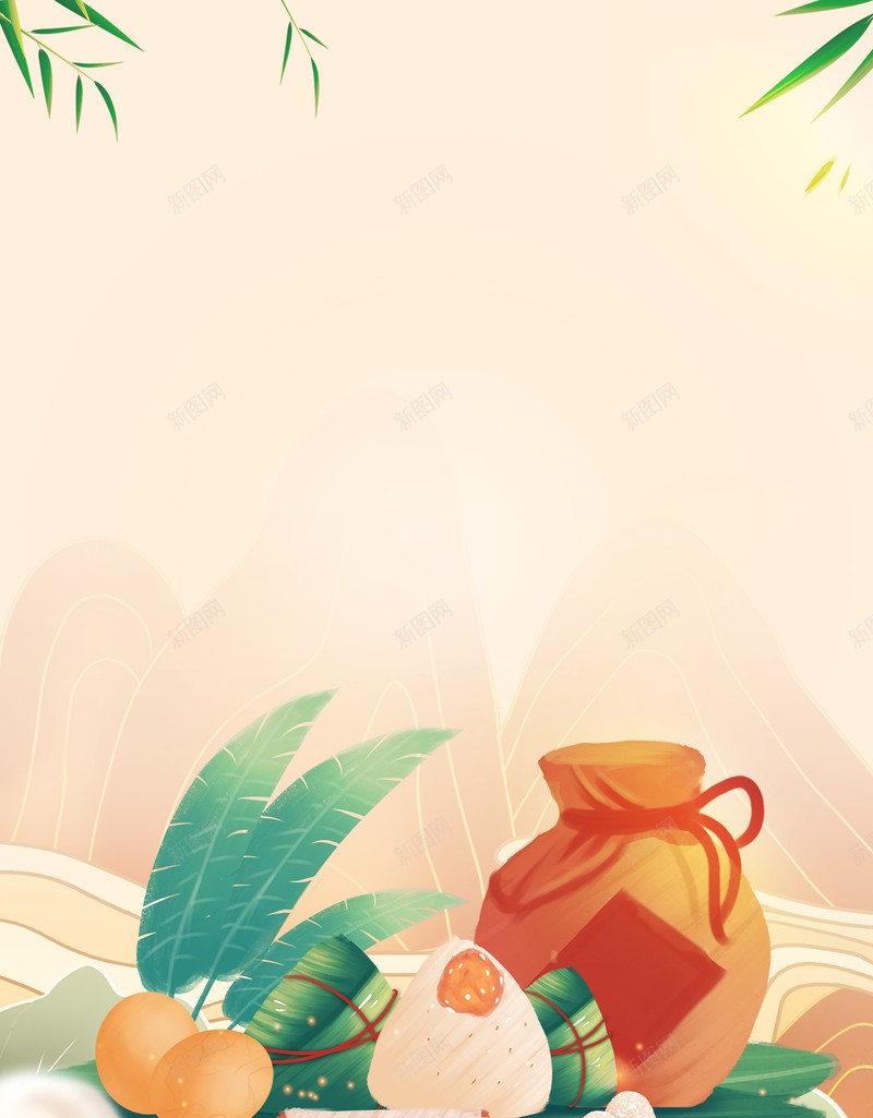 端午节粽子鸡蛋酒坛竹叶祥云psd设计背景_88icon https://88icon.com 古风酒坛 祥云 端午节 竹叶 粽子 酒坛 鸡蛋