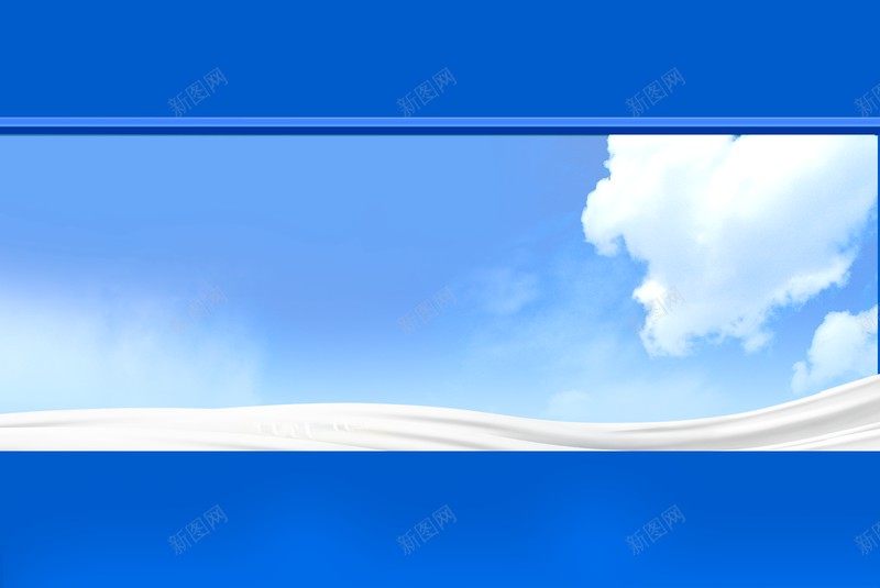 蓝色天空白云背景psd设计背景_88icon https://88icon.com 小清新 店铺背景 文艺 简约 蓝色天空白云背景