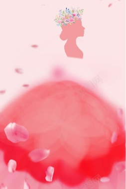 38粉色女神节海报背景