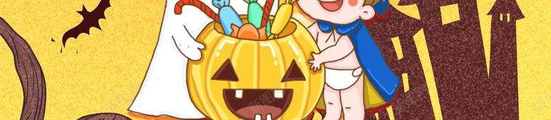 万圣节幽灵南瓜头手绘人物树枝psd设计背景_88icon https://88icon.com 万圣节 幽灵 南瓜头 手绘人物 树枝