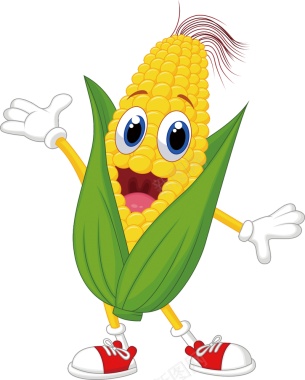 玉米可爱卡通人背景