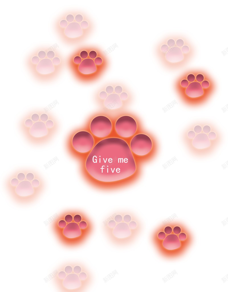 粉色猫咪爪子背景jpg设计背景_88icon https://88icon.com 少女心 可爱 粉色 猫爪