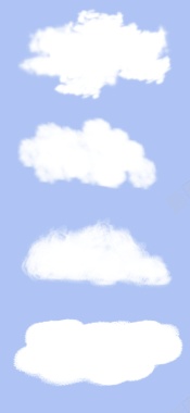 四种不同的白云背景