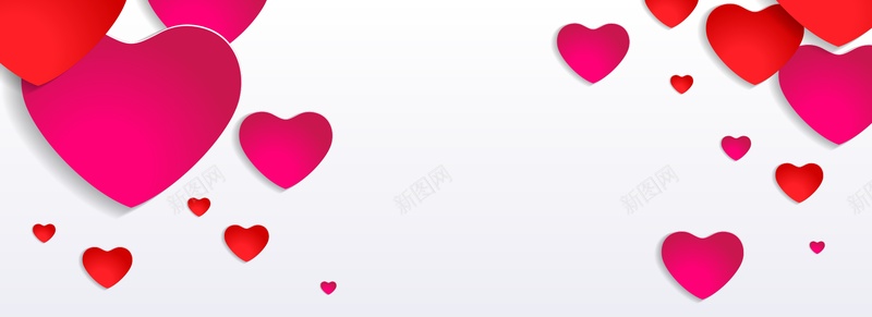 情人节爱心bannerjpg设计背景_88icon https://88icon.com 海报banner 梦幻 浪漫 爱心情人节banner矢量图