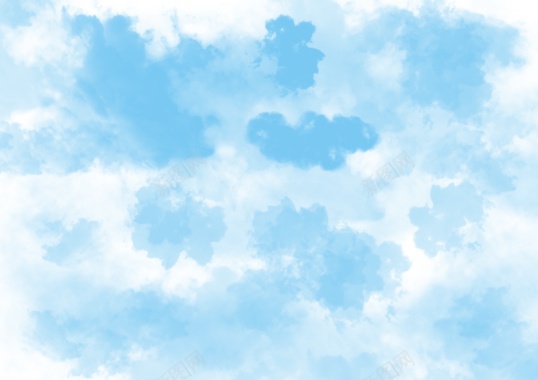 蓝色蓝天白云背景