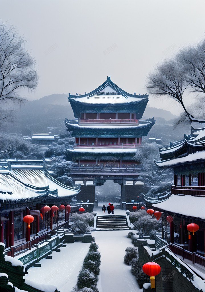 鼓楼景区照片jpg设计背景_88icon https://88icon.com 鼓楼 景区 照片 冬天 雪景 下雪