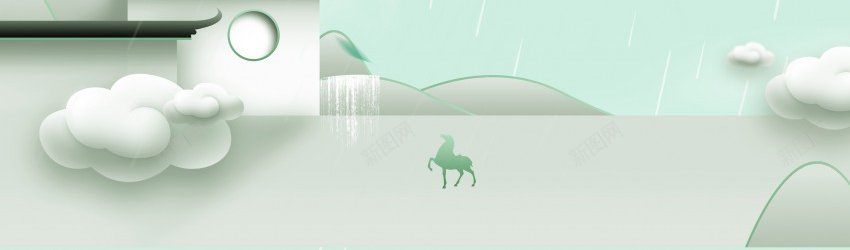 中国风谷雨节气海报psd_88icon https://88icon.com 中国风 二十四节气 原创海报 建筑 春天 海报 燕子 节气 谷雨