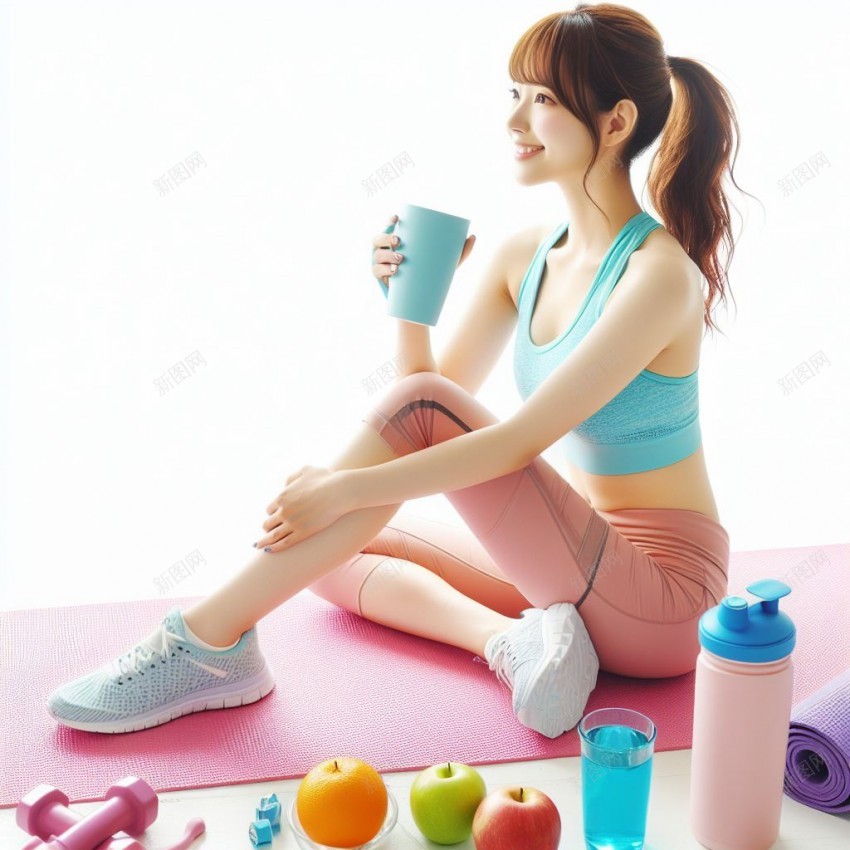早晨健身的女孩jpg设计背景_88icon https://88icon.com 早晨 健身 女孩 好身材 瑜伽 早餐