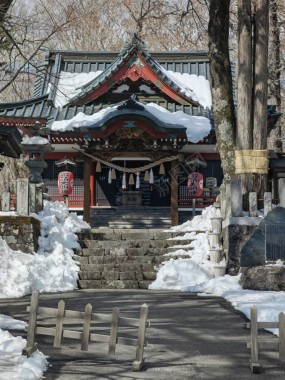 富士山寺院摄影图片