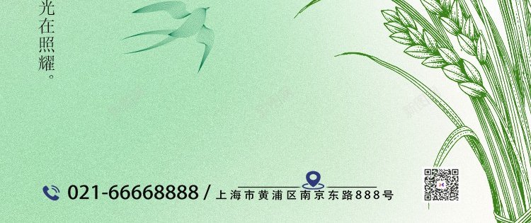 绿色简约小满节气海报psd_88icon https://88icon.com 原创海报 小满 小麦海报 时节海报 海报 简约 绿色 节气