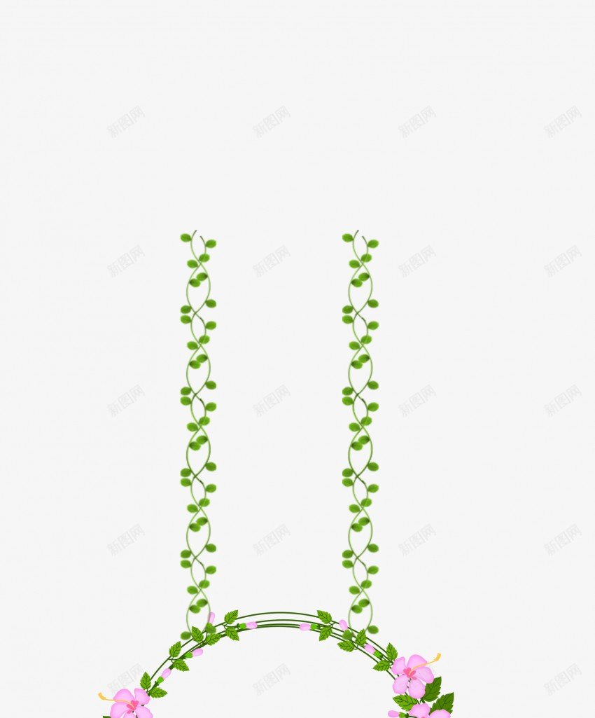 粉色樱花花藤秋千png免抠素材_88icon https://88icon.com 花藤 樱花 秋千 花藤秋千