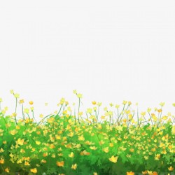 卡通绿色植物端午节插画花朵元素素材