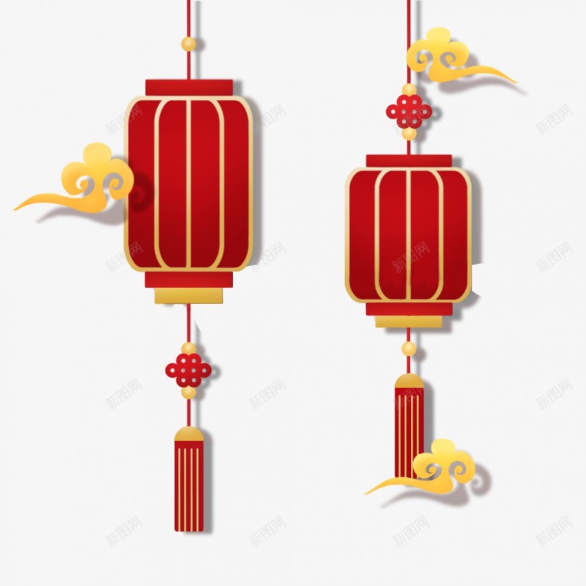 红色国风祥云灯楼png免抠素材_88icon https://88icon.com 中国古代灯笼 新年 元宵节 灯笼 祥云