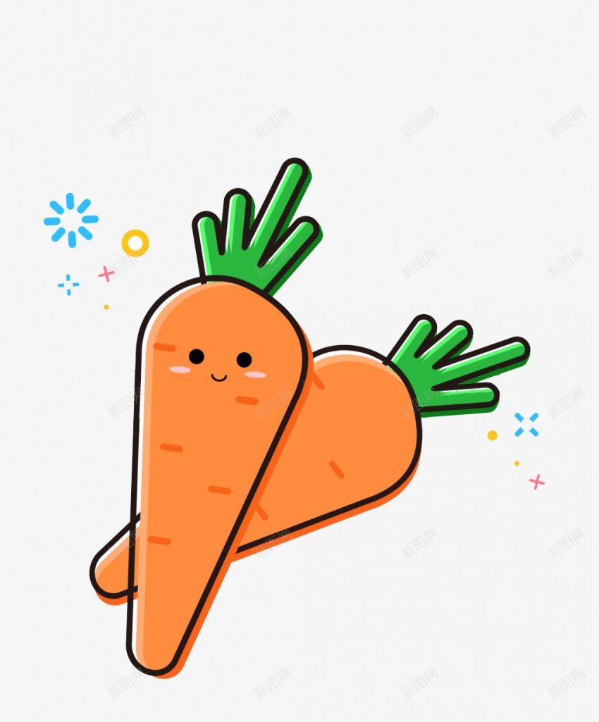 黄色可爱卡通胡萝卜png免抠素材_88icon https://88icon.com 水果 蔬菜 橘色 卡通 宝宝辅食